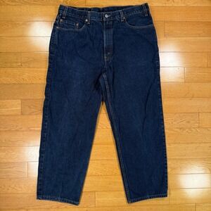 Vintage‎ Levis 550 Relaxed Fit Jeans Dark Wash Indigo USA Made Mens 38x28